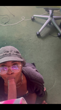 Nerdy Goth Girl Gets on Her Knees for a POV Blowjob