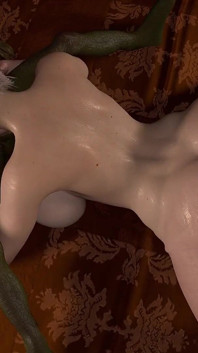 Thick Elf Girl Backed a Goblin to the Wall
