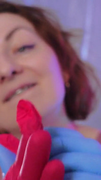 Asmr: 2 warstwy rękawiczek nitrylowych (Arya Grander)