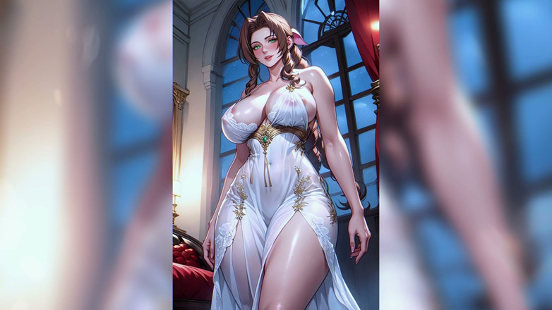 Croft Dance: Aerith, gros cul, grosse bite dans la chatte