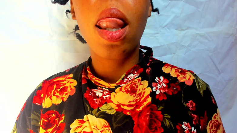 AnalEbony: Fetish bibir, undur untuk memancut mani!