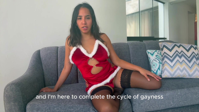 Goddess Alexa femdom: Masturbare homosexuală pentru pula colegului tău de muncă