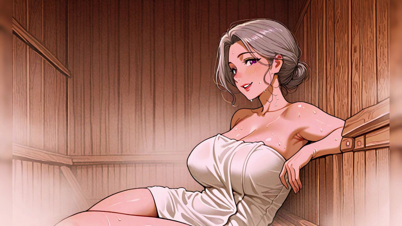AI Porn: Kartun tante seksi dan nenek seksi di ruangan sauna