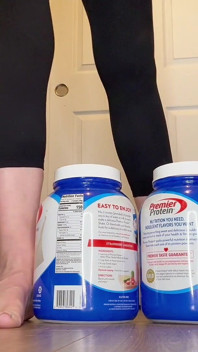 Size 16 Foot Domination: Protein Tubs Crushed Like Toys