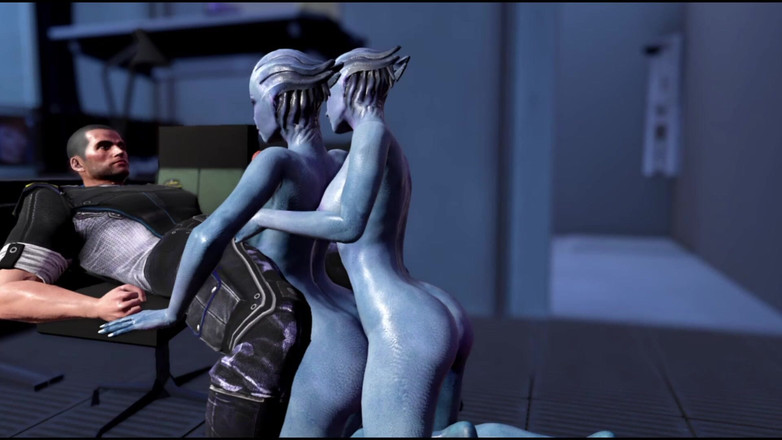 denisporco animation: Asari, gêmeas alienígenas, sexo
