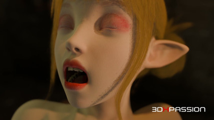 3dxpassion: Orc Dungeon Captive - Gadis Peri Menggerakkan Deepthroat dan Melakukan Seks...