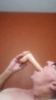 Playing with My Dildo Fucking and Sucking