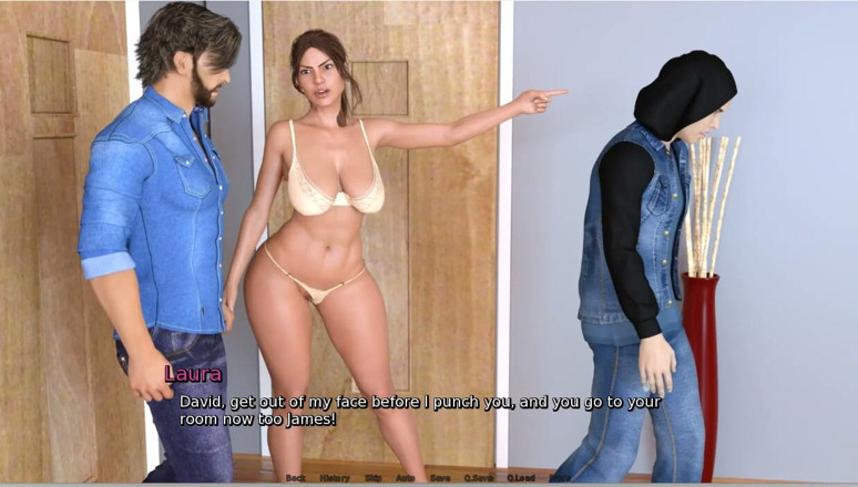 XXX Games Bunk: Laura Lustful Secret - Gameplay - Odgrywanie roli - gospodyni dostaje palcami przed...