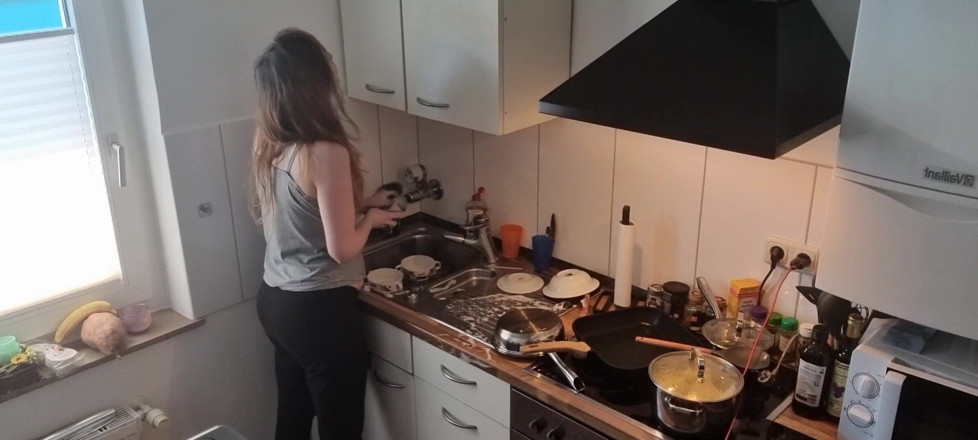 VioletaSecrets: 18yo Teen Stepsister Fucked in the Kitchen While All Is...