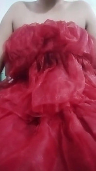 Indian Gay Crossdresser Gaurisissy Real XXX Homemade Sex in Red Lehenga