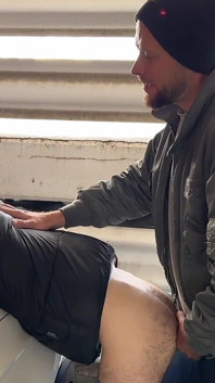 Young Arab Cocksucker Takes Massive White Dick in Parking Lot - 2