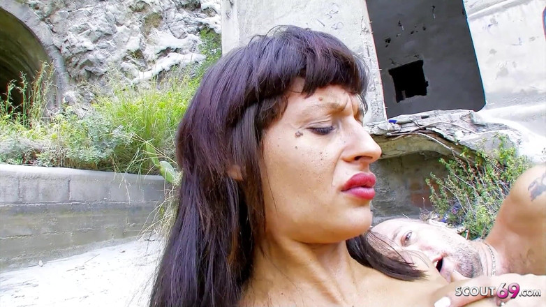 Full porn collection: Stranger fucks horny skinny Latina Milfs at a lost place...