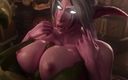 Velvixian 3D: Сексуальный трах сисек ночного эльфа (мужской голос)