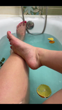 It's so Nice to Relax After a Day at Work in a Hot Tub. Do You Want to Admire My Beautiful Legs?
