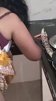 Telugu Bhabhi eller Devar köksrum på jävla tid
