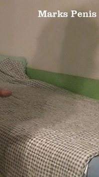 Naked Bed Hump Masturbation with Hand Wank Cum