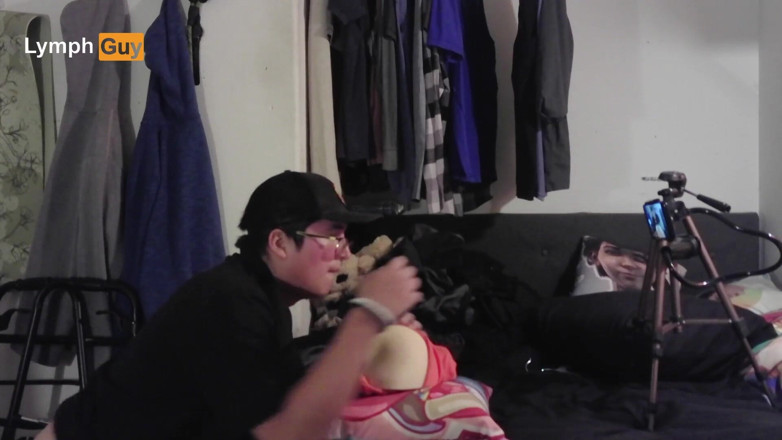 Lymph Guy: Guy with disability fucks toy after long day at work