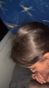 I Suck an Unknown Passenger on a Real Bus and He Cums in My Mouth