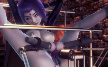 Raven on a Sex Machine | Titans Porn
