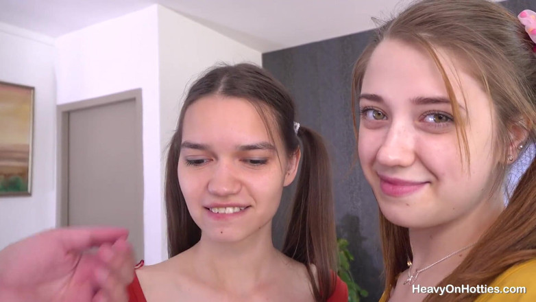 Heavy on Hotties: Chuda nastolatka szokujący trójkąt z cel