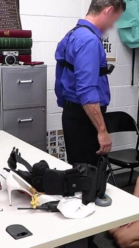 Delicious Redhead Shoplifter Riding a Cock for Her Freedom