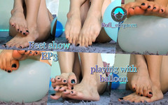 Sofi_elfqueen: Pertunjukan kaki ep3 bermain dengan belon