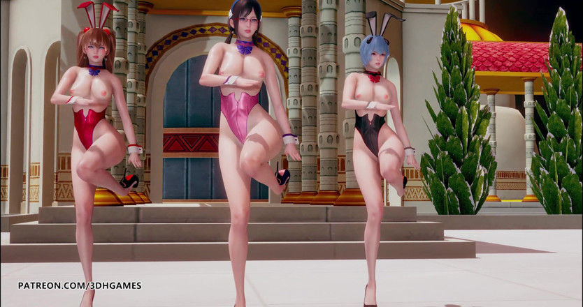 3D-Hentai Games: Somi - cumpleaños danza desnuda Evangelion Rei Ayanami Asuka Langley Sōryū...