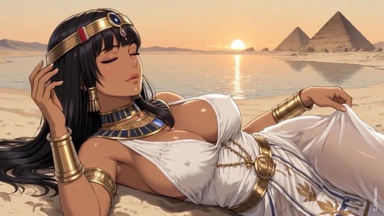 Hot girl dancing: 137. Egyptian Girl Relaxing Near a Lake (ai Animation)