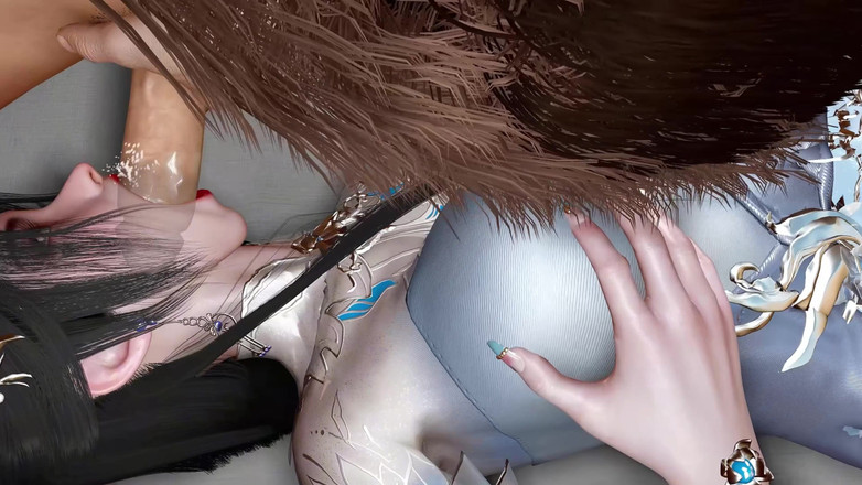 Why fuck so hard: 3D super sexy cosplay modelka nahá v sexy šatech je ošukaná