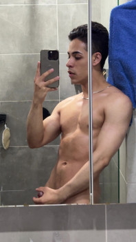 Touching My Cock Before Take a Shower