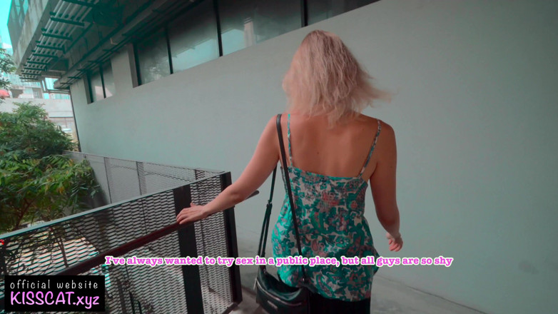 KissCat: 18 babe's first date in mall ends doggy &amp; cum mouth...