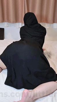 A Naughty Malaysian Hijabi Girl Doing Porn Showing off Her Ass in Abaya