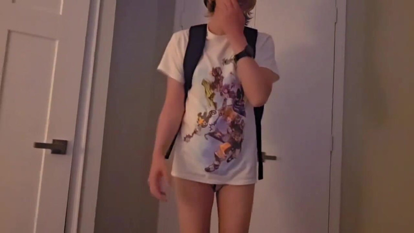 Twink Late for Class with No Pants (Packedpampz)