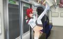 H3DC: Fată studentă 3D HENTAI futută de perete în metroul de noapte