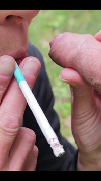 Smoking Two Cigarettes and give him Blow Job with CumShoot on My Face when I Smoked