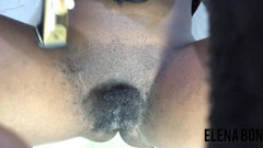 Elenabon: Ebony teen shaving her tight pussy