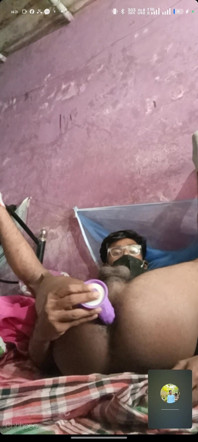 Indian Sissy Femboy Chhhoco Dildo Menunggang Crossdresser