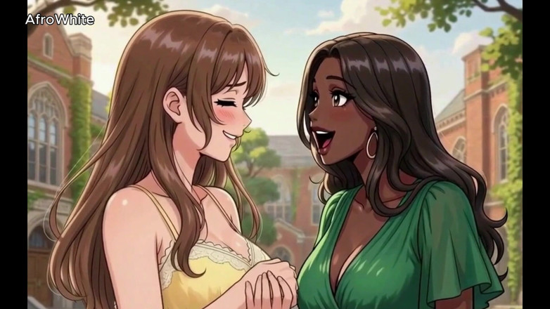 Afrowhite: Il Cartone Animato Hentai Generato Da Ai Di Una Studentessa...