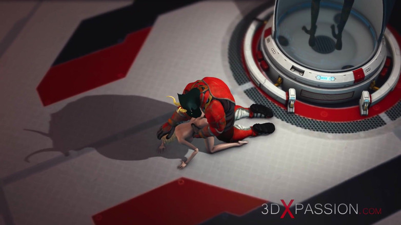 3dxpassion: Raksasa Alien mengongkek keras si blonde muda di makmal pancutan...