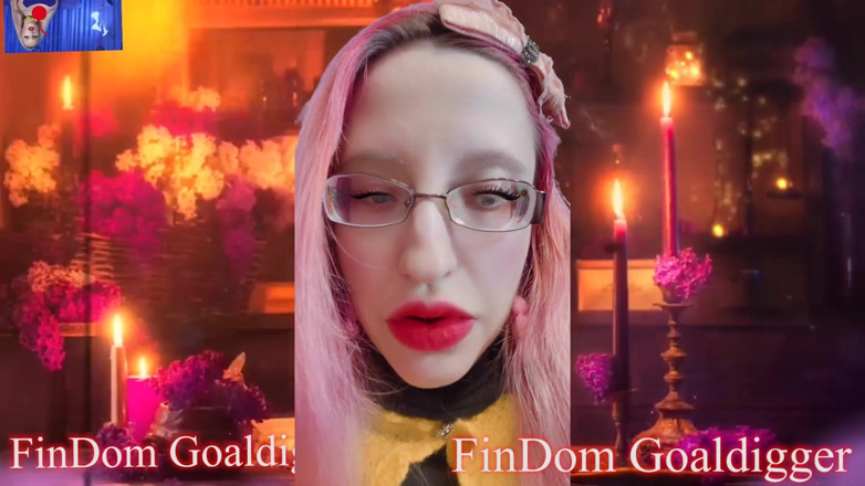FinDom Goaldigger: Transformasi goof coli untuk bibir merah besar