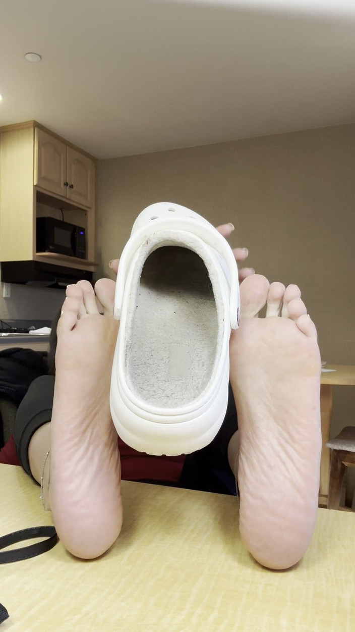 Tan feets: 継母の臭いワニ駆除 支え付き足底 フレンチペディキュア