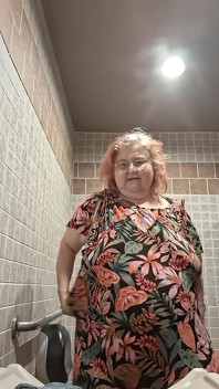 Big Beauty Nurse Vicki Dances and Strips in the Bathroom!