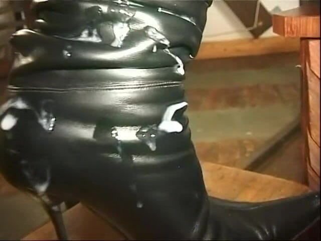 Shemale World: Two shemales dominating their slave