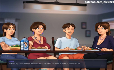 Cartoon Universal: Summertime Saga bahagian 52 - boner di bawah meja pada makan malam (submisif...