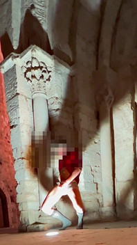 Very Risky and Immense Ejaculation in a Very Public Place