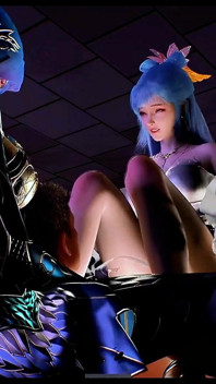 Dea catturata dal movimento a tre - animazione 3D Hentai