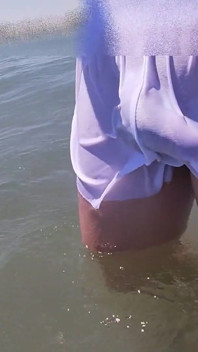 People on the Beach Freak Out When I Get Wet in Shorts