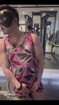 Flexing at Gym