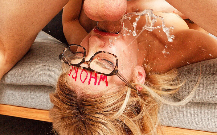 Crazy Mouth Meat: Sexy hure, extrem großer schwanz, ins gesicht gefickt