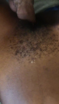 Ebony Hairy Pussy for Big White Cock